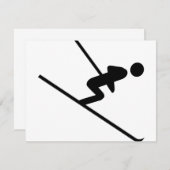 black ski-jumping icon (Front/Back)