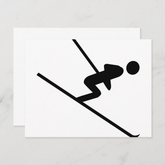 black ski-jumping icon (Front/Back)