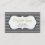 Black Skinny Stripe Business Card