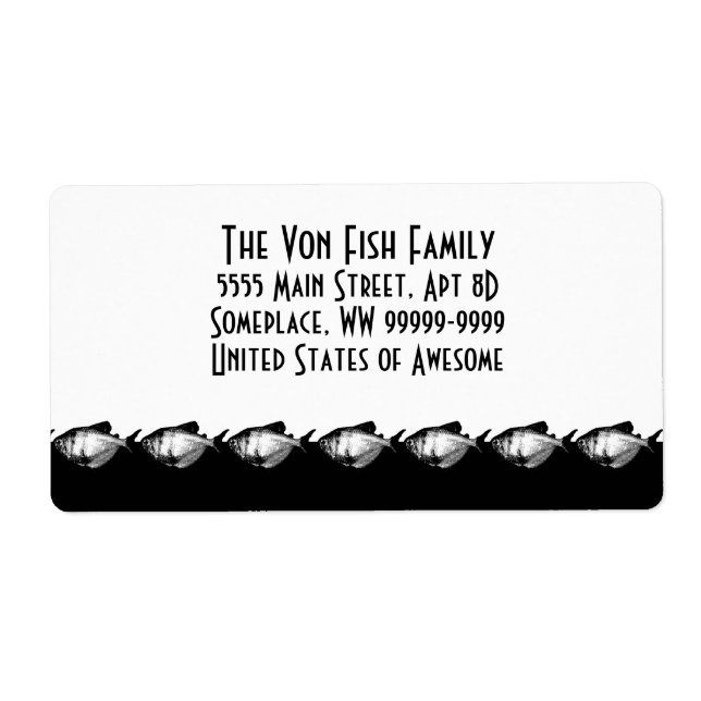 Black Skirt Tetra Fish Label (Front)