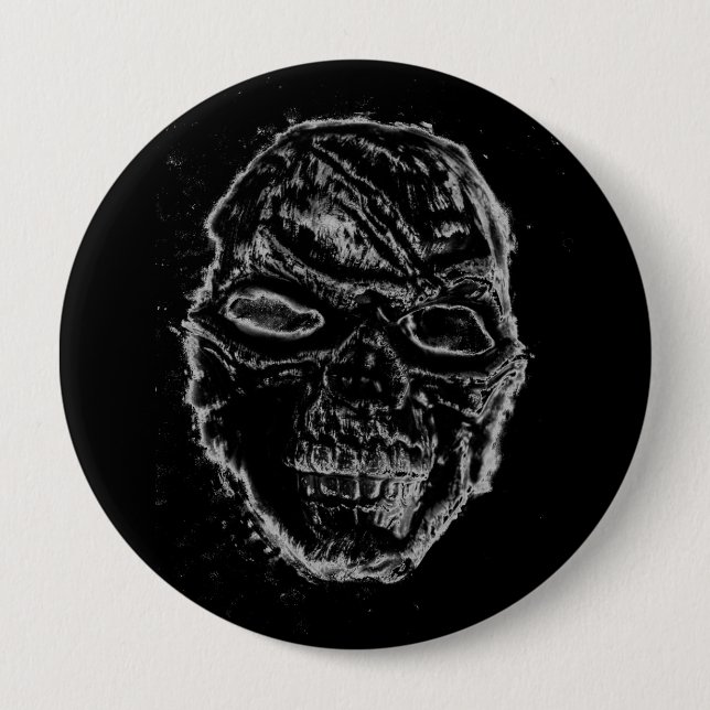 Black skull button (Front)