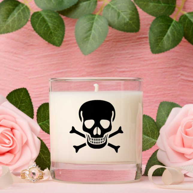 Black Skull clear scented candle (Wedding)