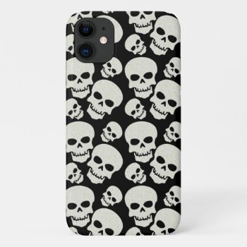 Black Skull Design Iphone 11 Case by ironydesigns at Zazzle
