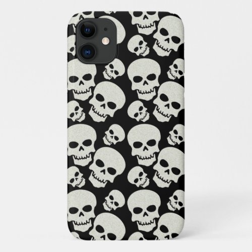 Black Skull Design iPhone 11 Case