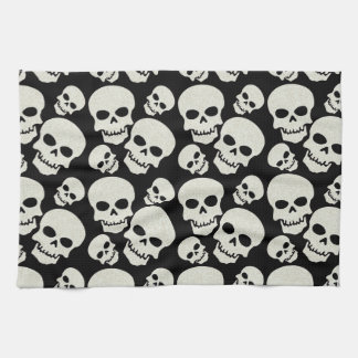 Black Skull Design Kitchen Towel