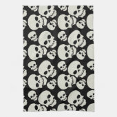 Black Skull Design Kitchen Towel (Vertical)