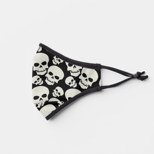 Black Skull Design Premium Face Mask (Left)