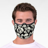 Black Skull Design Premium Face Mask (Worn)