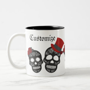 Black Skull Duo Thunder_Cove Two-Tone Coffee Mug