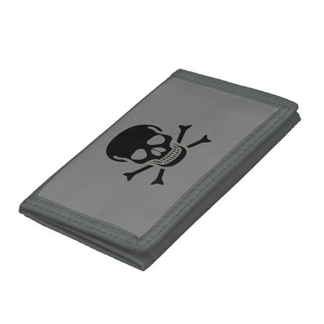 Black Skull gray wallet gray trim (Bottom)