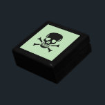 Black Skull green jewelry wooden keepsake box sm<br><div class="desc">Black Skull jewelry wooden keepsake boxes are for horror fans,  murder mystery fans,  roleplay gamers,  Goths,  skull lovers,  and horror conventions. Black Skull is Steamy Raimon original art.</div>