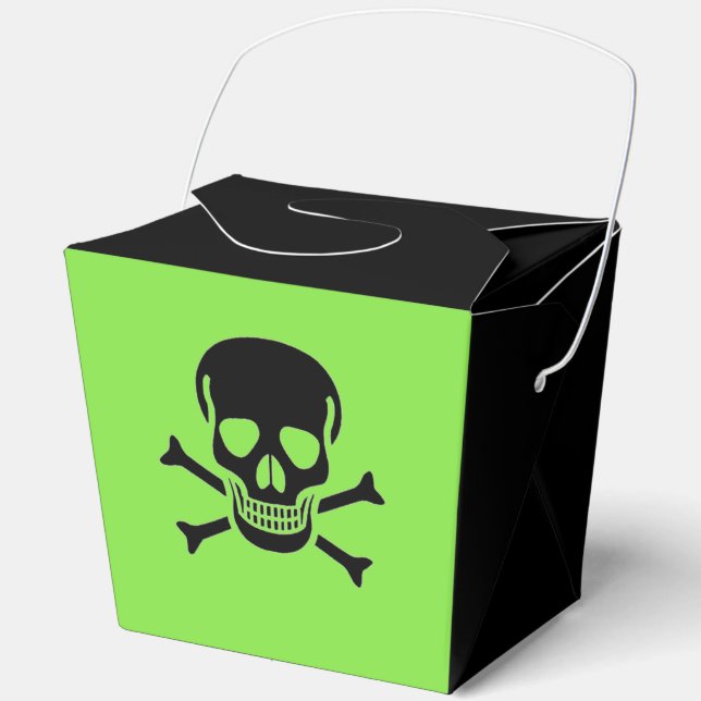Black Skull green take out box (Front)