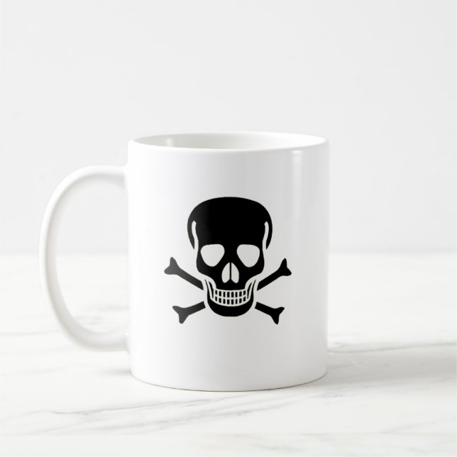 Black Skull mug coffee mug (Left)