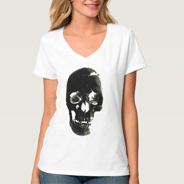Black Skull - Negative Image T-Shirt (Front)