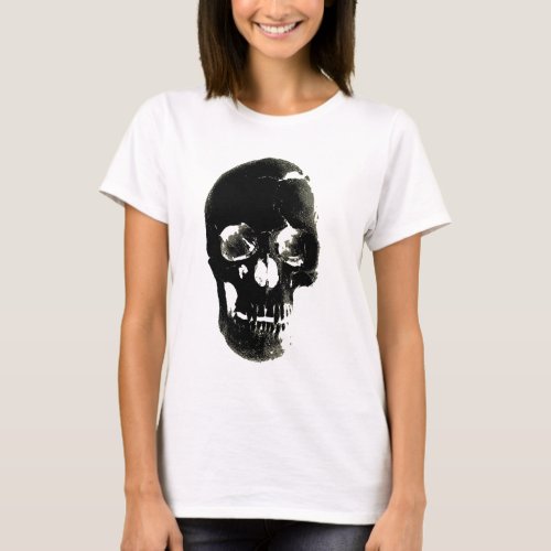 Black Skull _ Negative Image T_Shirt