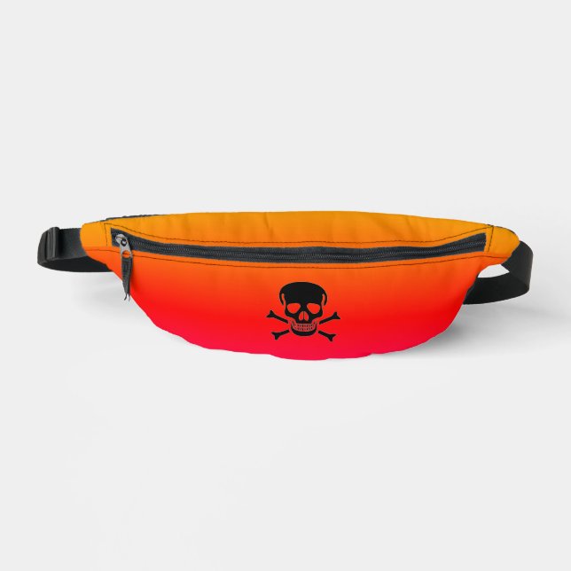 Black Skull neon fanny pack (Front)