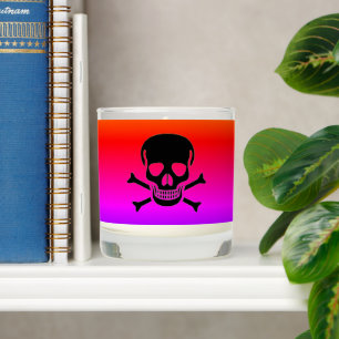 Black Skull neon scented candle