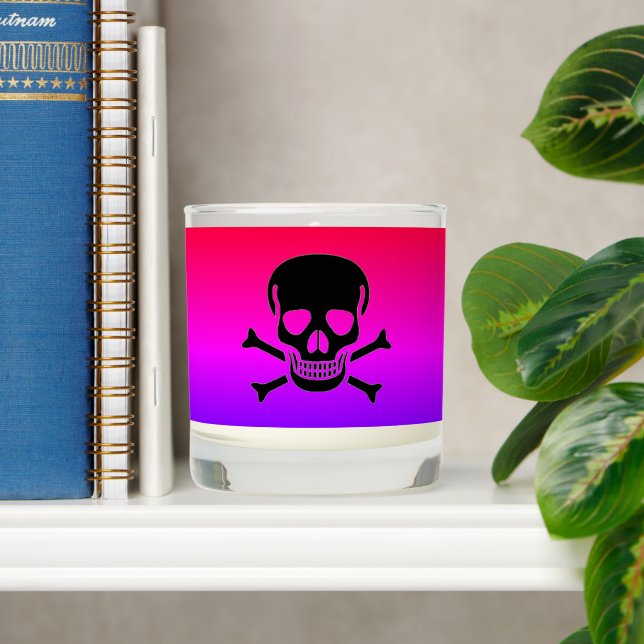 Black Skull neon scented candle (Shelf)