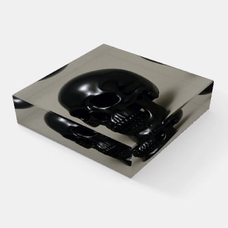 Black Skull Paperweight