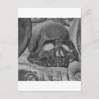 Black skull postcard