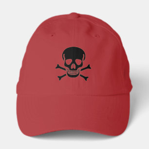 Black Skull red performance cap