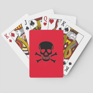 Black Skull red Poker playing cards