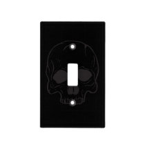 Black Skull Rock Star Cool Black Skeleton Light Switch Cover