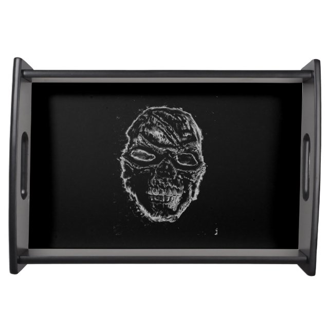 Black skull serving tray (Front)