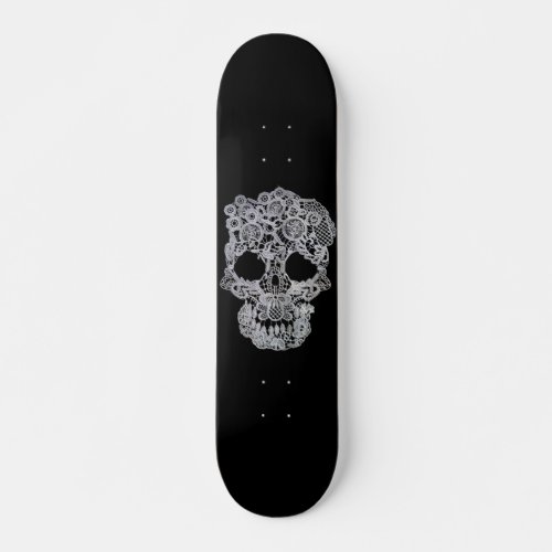 Black skull skateboard