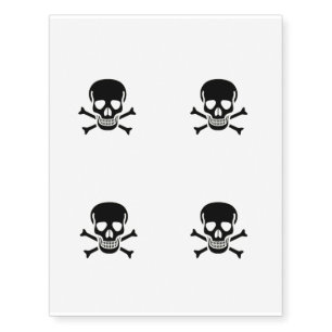 Black Skull temporary tattoo 4