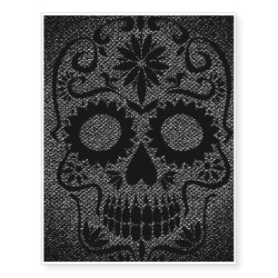 Black Skull Temporary Tattoos