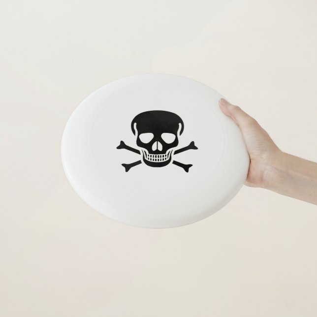 Black Skull white Frisbee (In Hand)