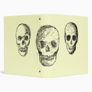Black Skulls. 3 Ring Binder