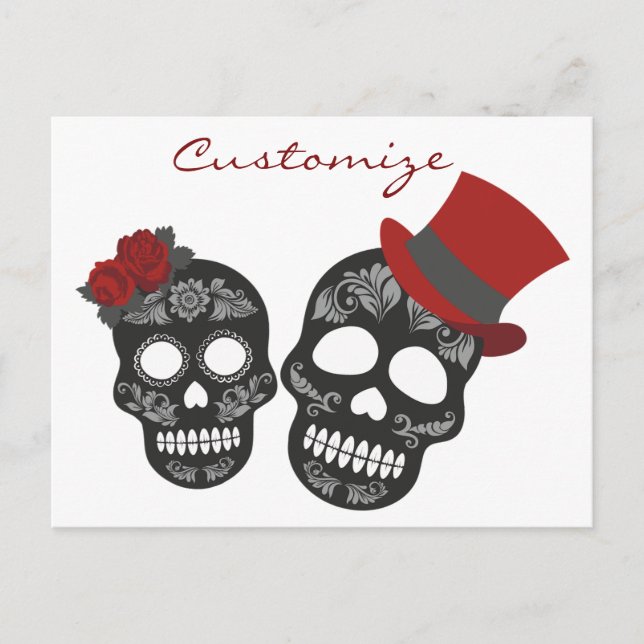 Black skulls Duo Thunder_Cove Postcard (Front)