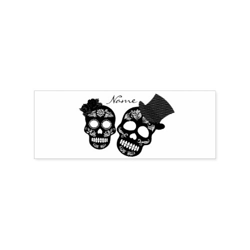 Black skulls Duo Thunder_Cove Rubber Stamp