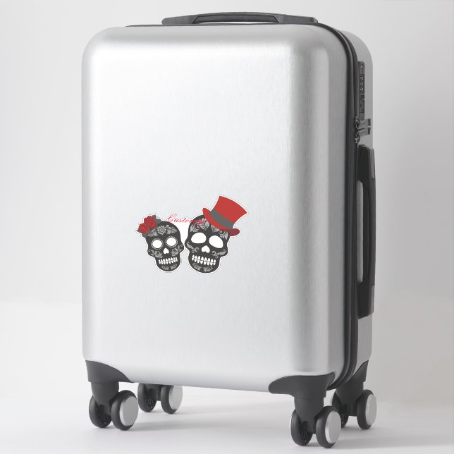 Black skulls Duo Thunder_Cove Sticker (Suitcase)