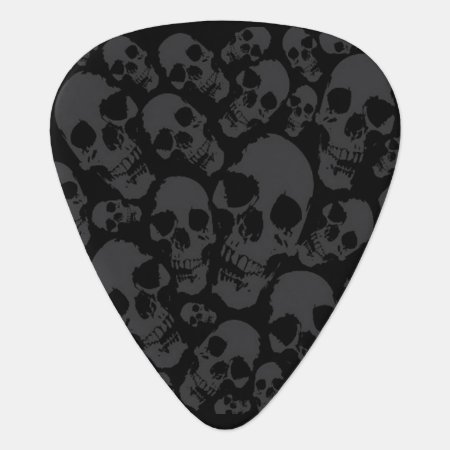 Black Skulls Guitar Pick
