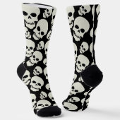 Black Skulls Socks (Angled)