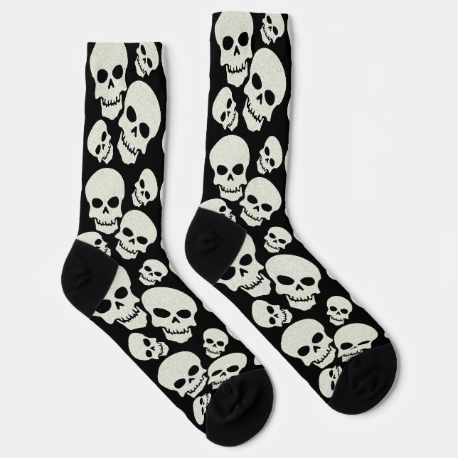 Black Skulls Socks (Right)