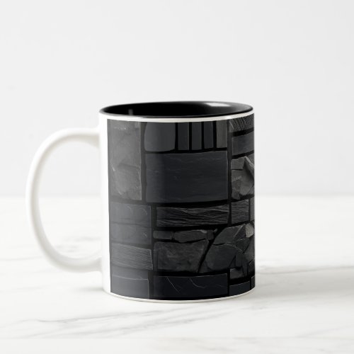 Black Slate Knolling Two_Tone Coffee Mug