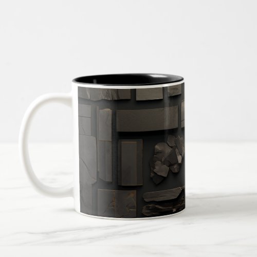 Black Slate Knolling Two_Tone Coffee Mug