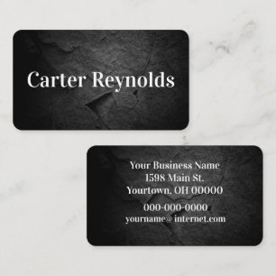 Black Slate Rock Pattern Business Card