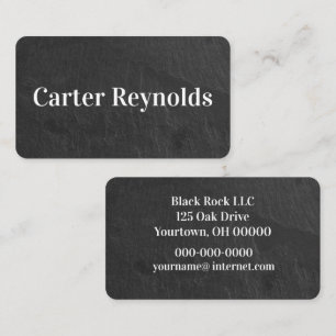 Black Slate Rock Pattern Business Card