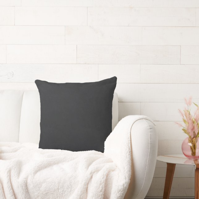 Black Slate Throw Pillow (Couch)