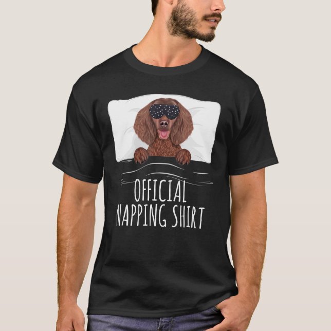 Black Sleep Mask American Water Spaniel Official N T-Shirt (Front)