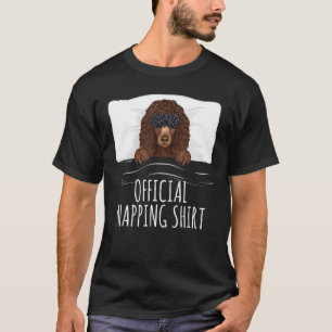 Black Sleep Mask Irish Water Spaniel Official Napp T-Shirt