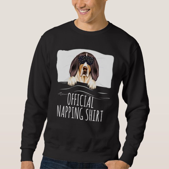 Black Sleep Mask Treeing Walker Coonhound Official Sweatshirt (Front)