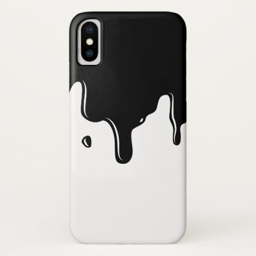 Black Slime Dripping iPhone X Case