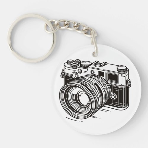 Black SLR Photographer Camera Photography Keychain