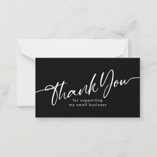 Black Small Business Thank You For Supporting Note Card